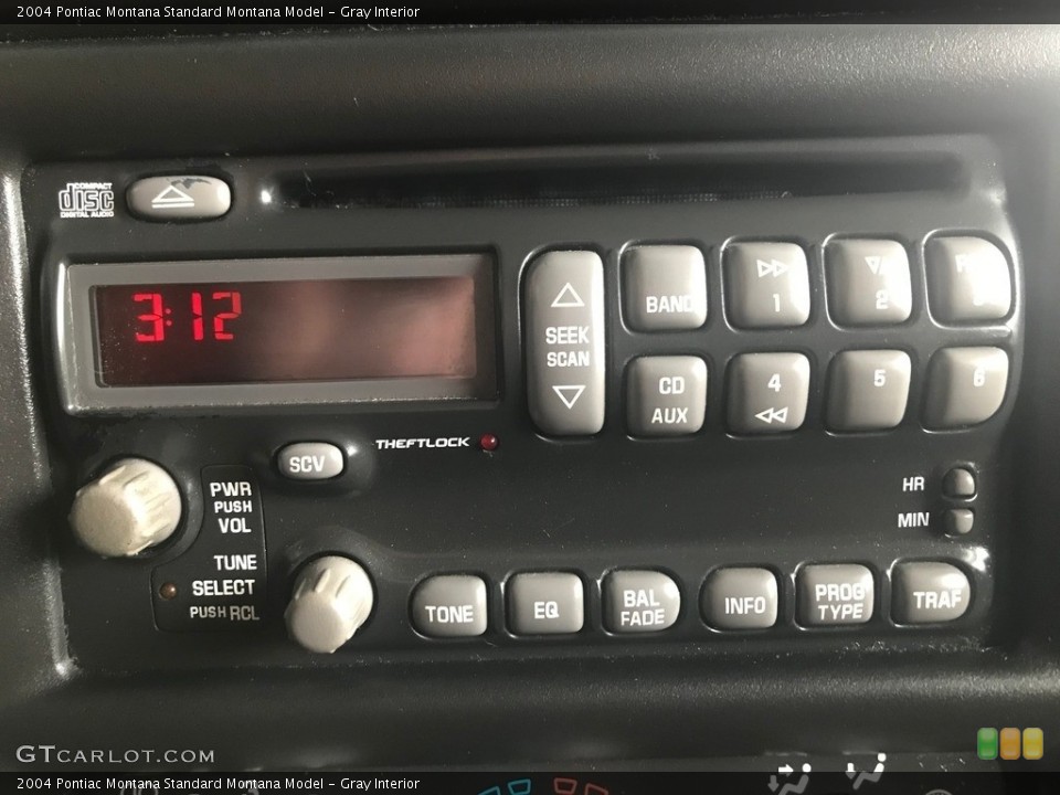 Gray Interior Controls for the 2004 Pontiac Montana  #138749493