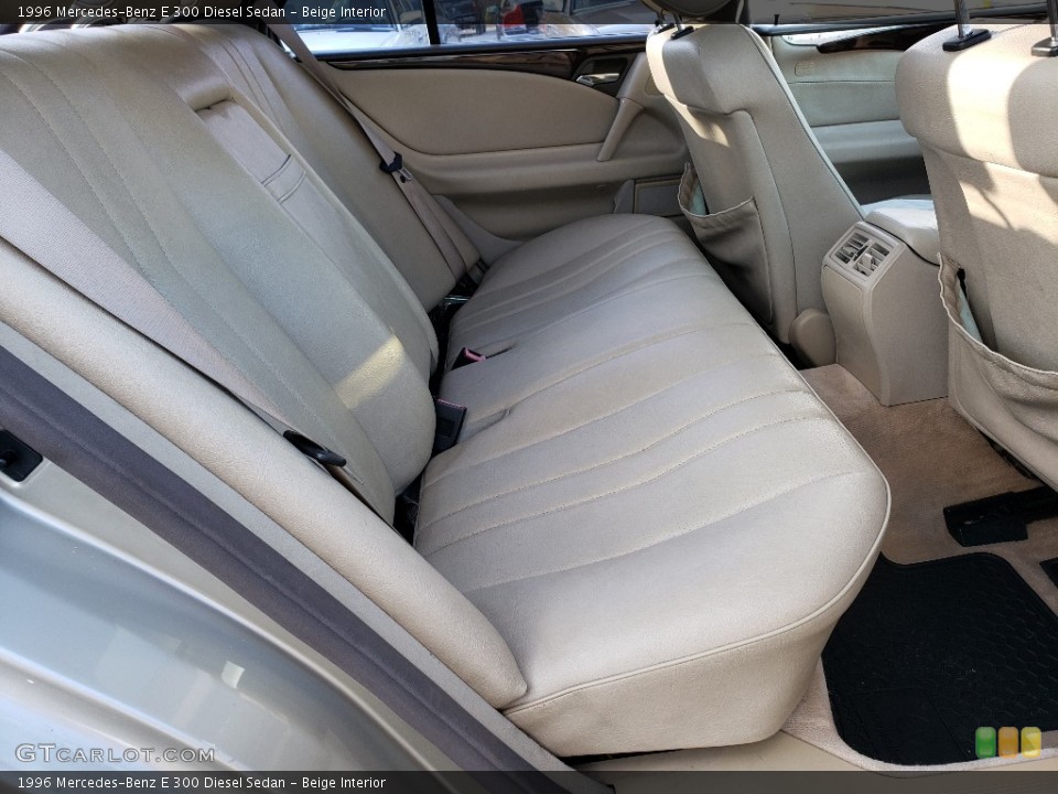 Beige Interior Rear Seat for the 1996 Mercedes-Benz E 300 Diesel Sedan #138749772