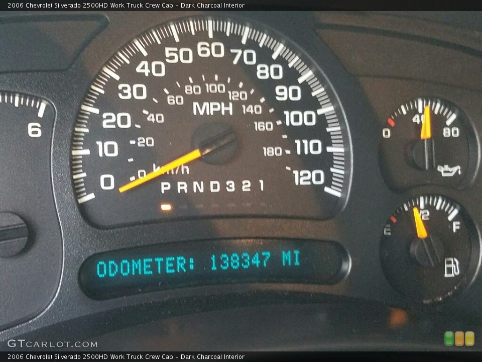 Dark Charcoal Interior Gauges for the 2006 Chevrolet Silverado 2500HD Work Truck Crew Cab #138750894