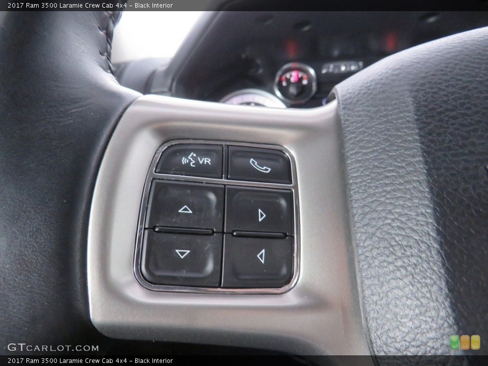 Black Interior Steering Wheel for the 2017 Ram 3500 Laramie Crew Cab 4x4 #138755103