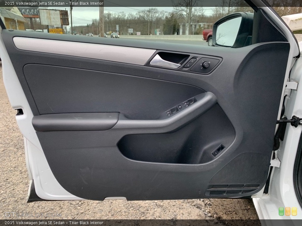 Titan Black Interior Door Panel for the 2015 Volkswagen Jetta SE Sedan #138759708