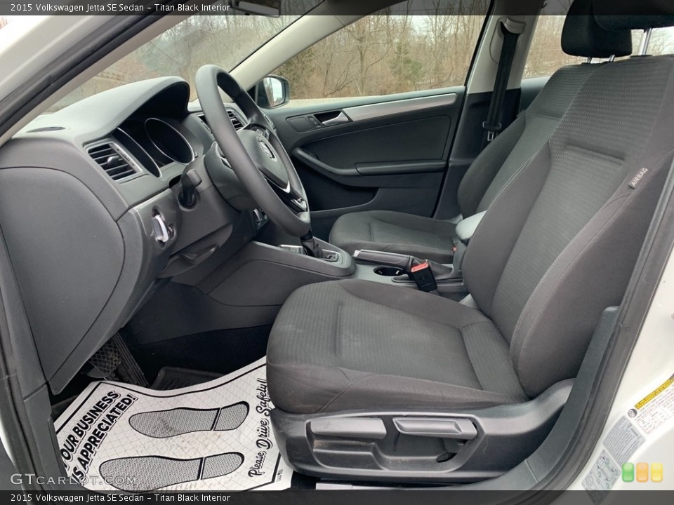 Titan Black Interior Front Seat for the 2015 Volkswagen Jetta SE Sedan #138759723