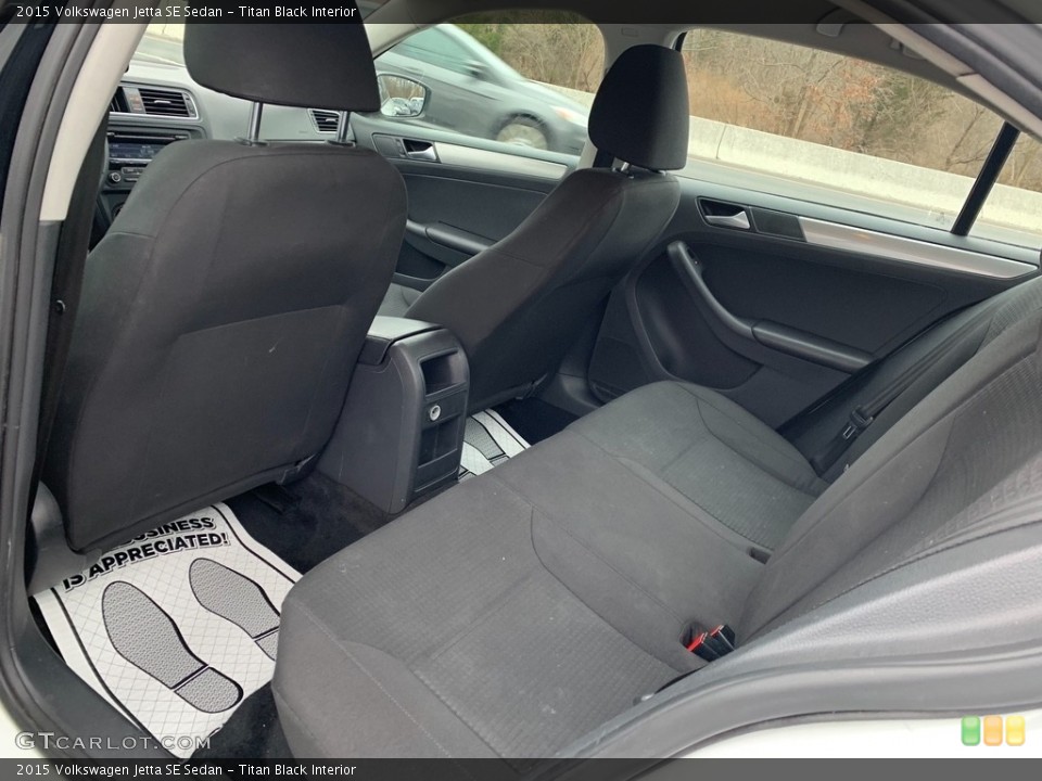 Titan Black Interior Rear Seat for the 2015 Volkswagen Jetta SE Sedan #138759732