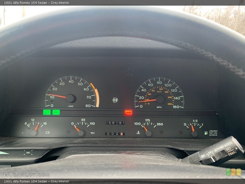 Grey Interior Gauges for the 1991 Alfa Romeo 164 Sedan #138763356