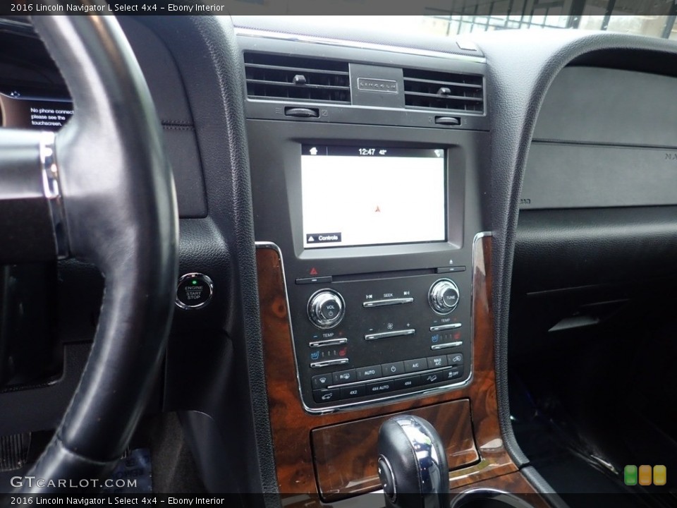 Ebony Interior Controls for the 2016 Lincoln Navigator L Select 4x4 #138764160