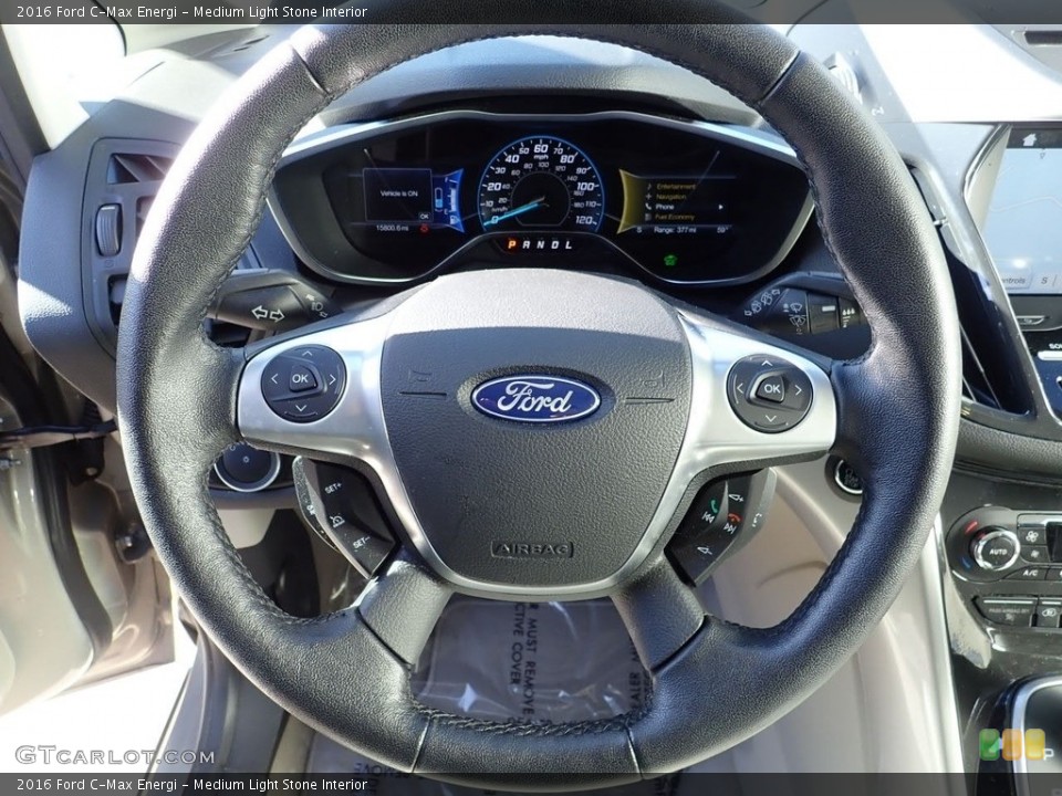 Medium Light Stone Interior Steering Wheel for the 2016 Ford C-Max Energi #138764427