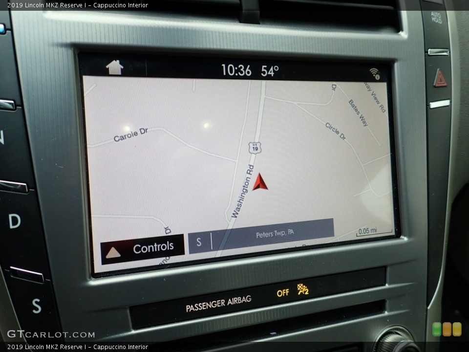 Cappuccino Interior Navigation for the 2019 Lincoln MKZ Reserve I #138765614