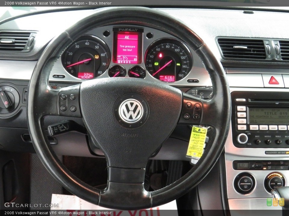 Black Interior Steering Wheel for the 2008 Volkswagen Passat VR6 4Motion Wagon #138766206