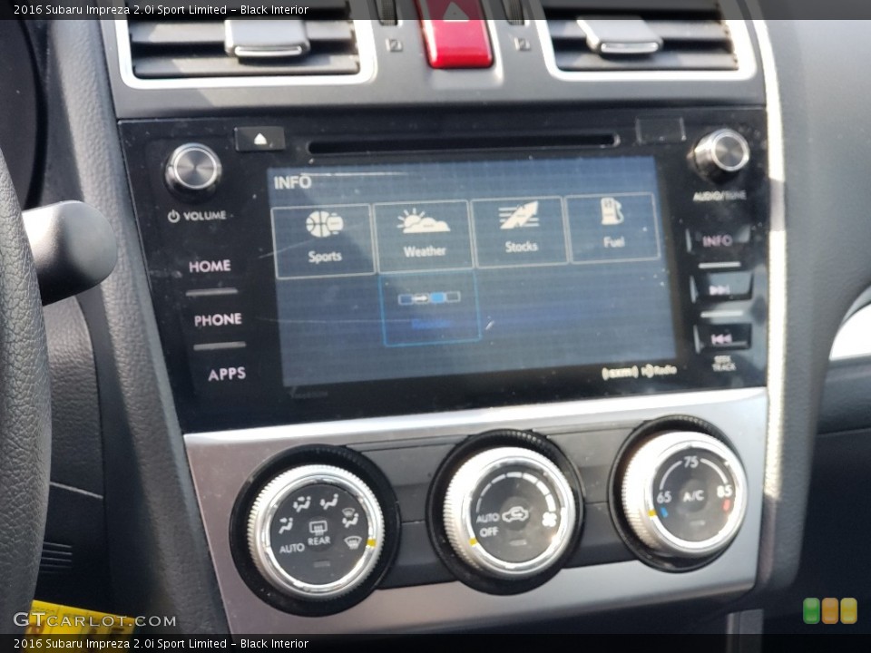 Black Interior Controls for the 2016 Subaru Impreza 2.0i Sport Limited #138767937