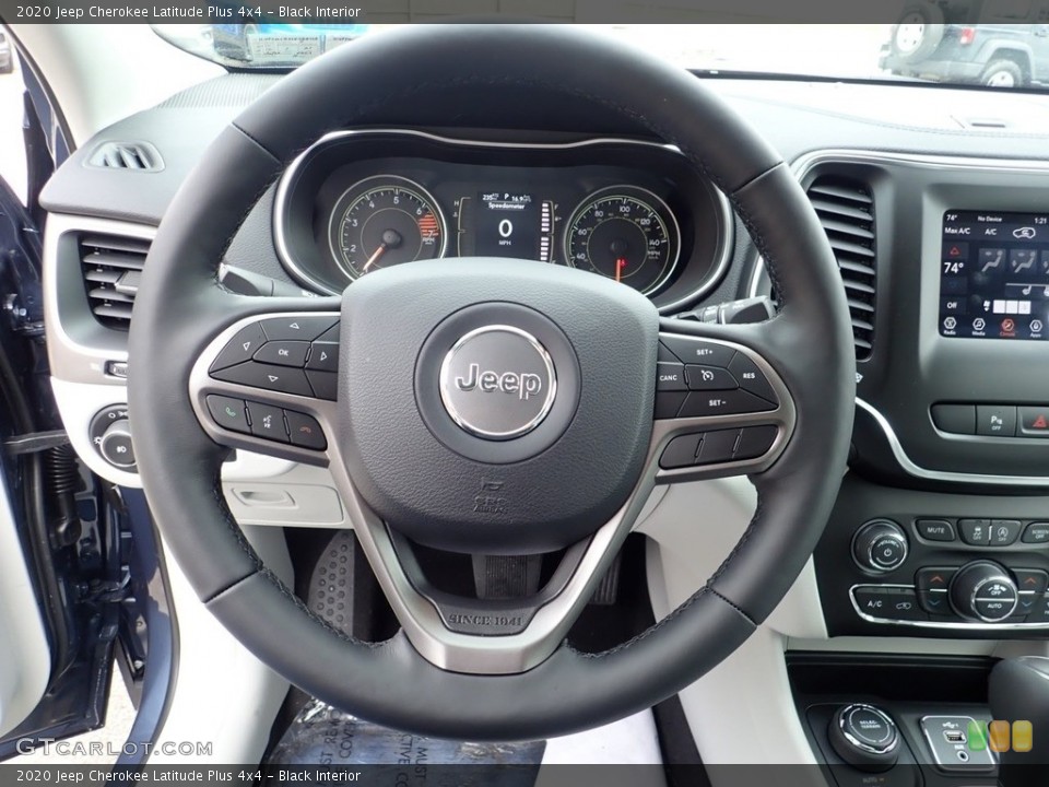 Black Interior Steering Wheel for the 2020 Jeep Cherokee Latitude Plus 4x4 #138775263