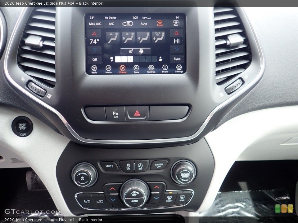 Black Interior Controls for the 2020 Jeep Cherokee Latitude Plus 4x4 #138775285