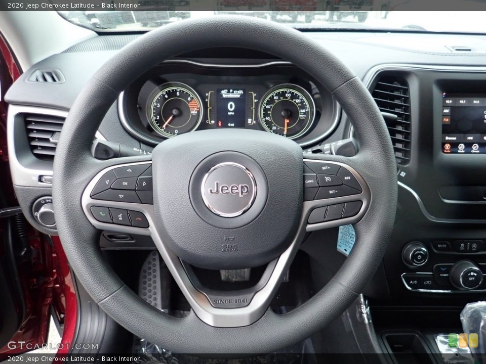Black Interior Steering Wheel for the 2020 Jeep Cherokee Latitude #138775767