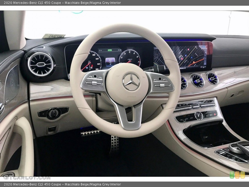 Macchiato Beige/Magma Grey Interior Steering Wheel for the 2020 Mercedes-Benz CLS 450 Coupe #138777684