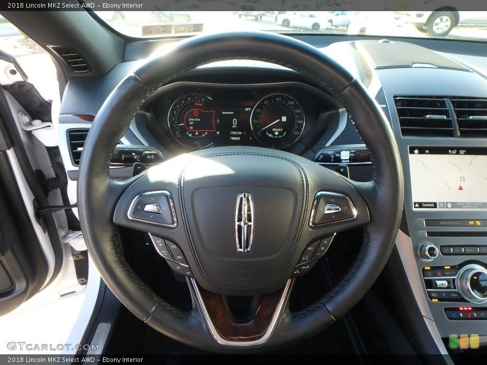 Ebony Interior Steering Wheel for the 2018 Lincoln MKZ Select AWD #138778233