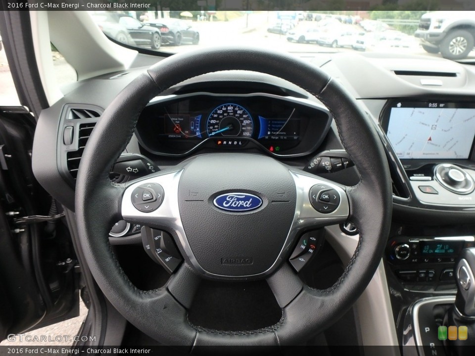 Charcoal Black Interior Steering Wheel for the 2016 Ford C-Max Energi #138778935