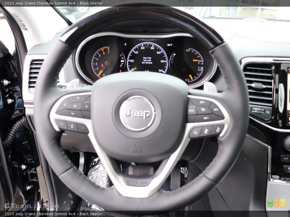 Black Interior Steering Wheel for the 2020 Jeep Grand Cherokee Summit 4x4 #138779808
