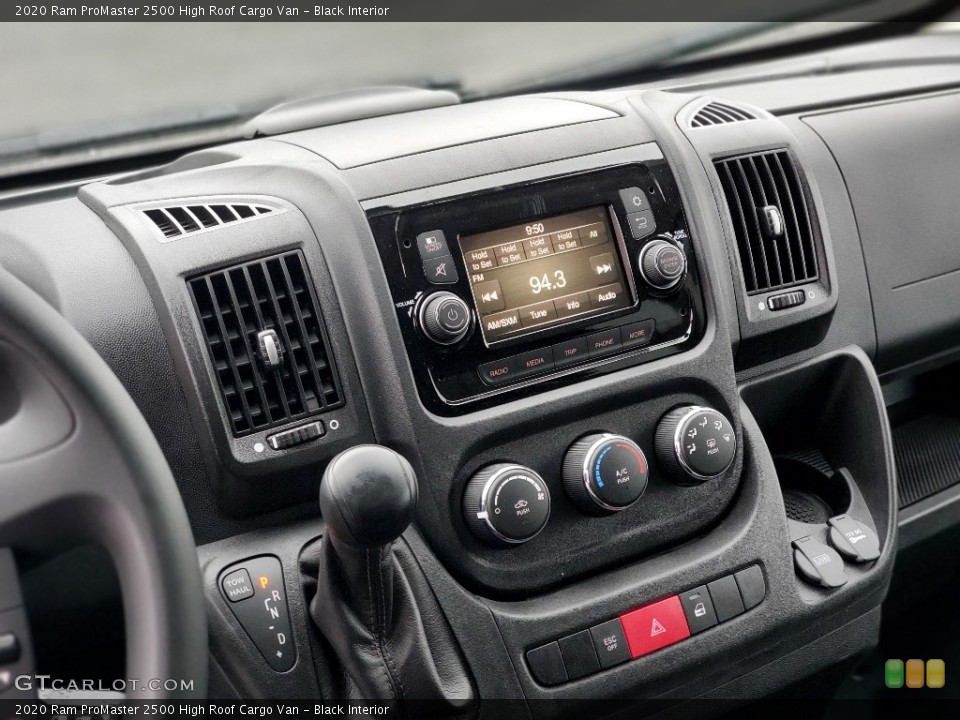 Black Interior Controls for the 2020 Ram ProMaster 2500 High Roof Cargo Van #138781692