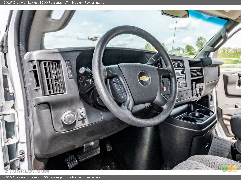 Medium Pewter Interior Dashboard for the 2016 Chevrolet Express 3500 Passenger LT #138786111