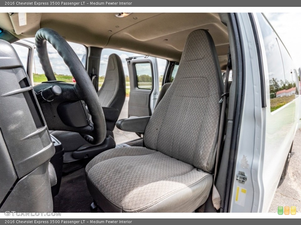 Medium Pewter Interior Front Seat for the 2016 Chevrolet Express 3500 Passenger LT #138786138