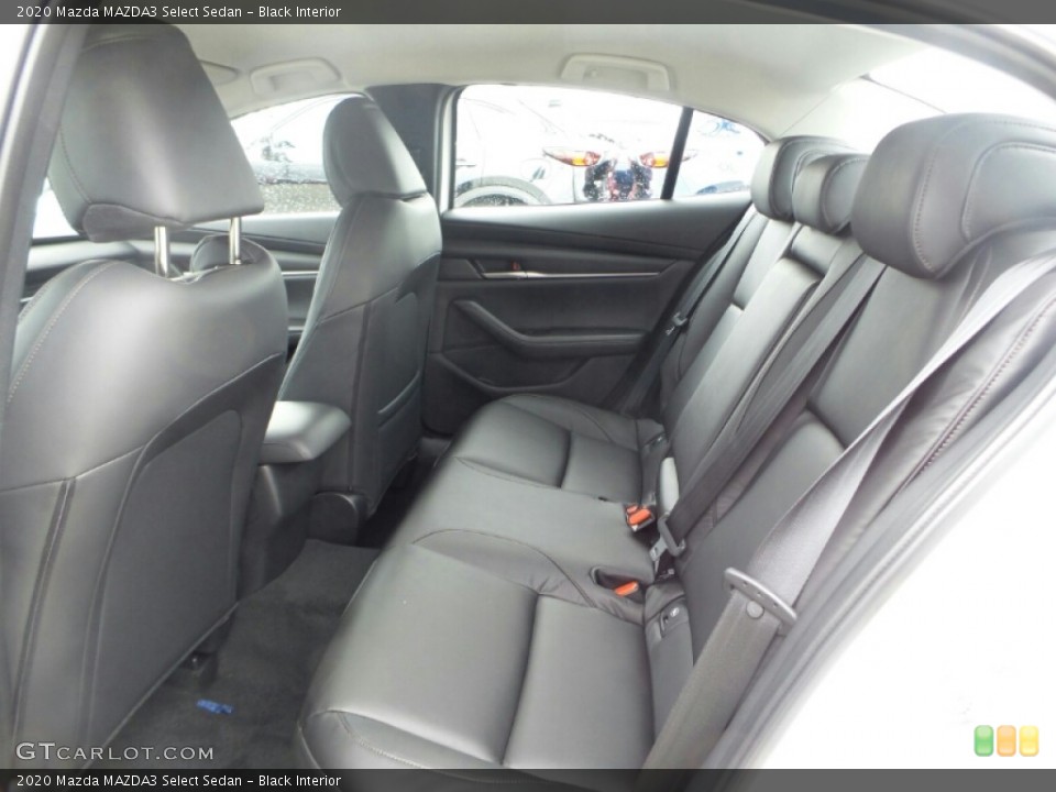 Black Interior Rear Seat for the 2020 Mazda MAZDA3 Select Sedan #138789825