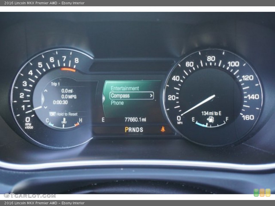 Ebony Interior Gauges for the 2016 Lincoln MKX Premier AWD #138791226