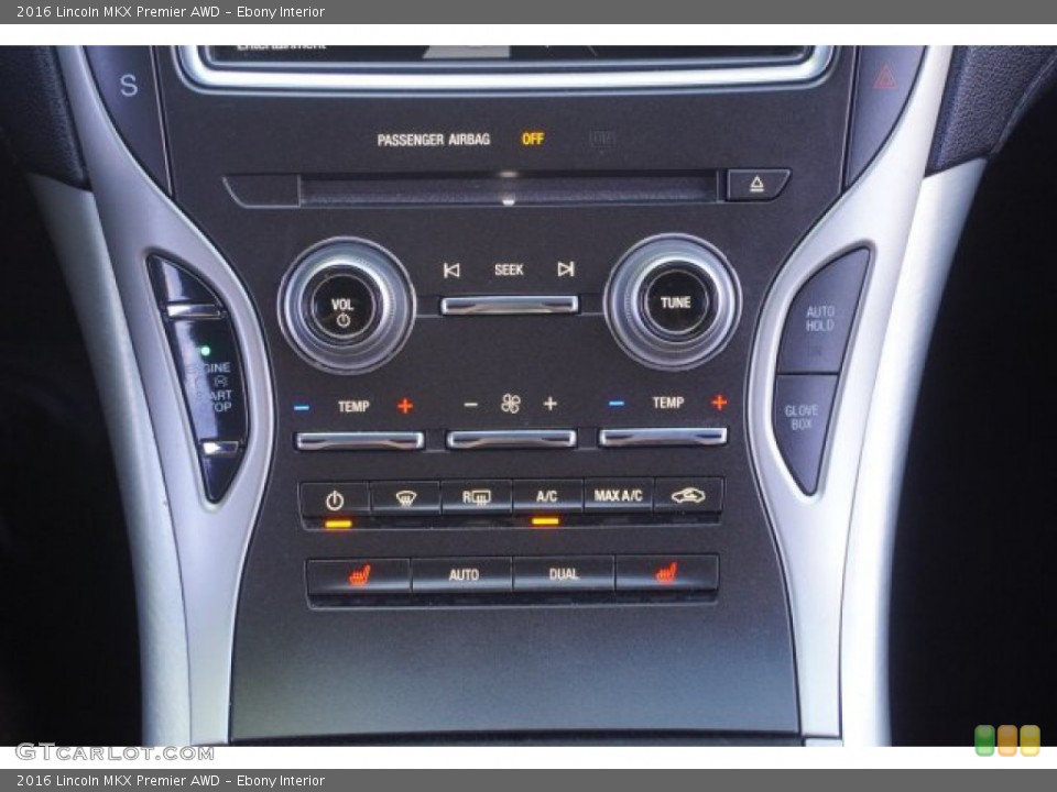 Ebony Interior Controls for the 2016 Lincoln MKX Premier AWD #138791241