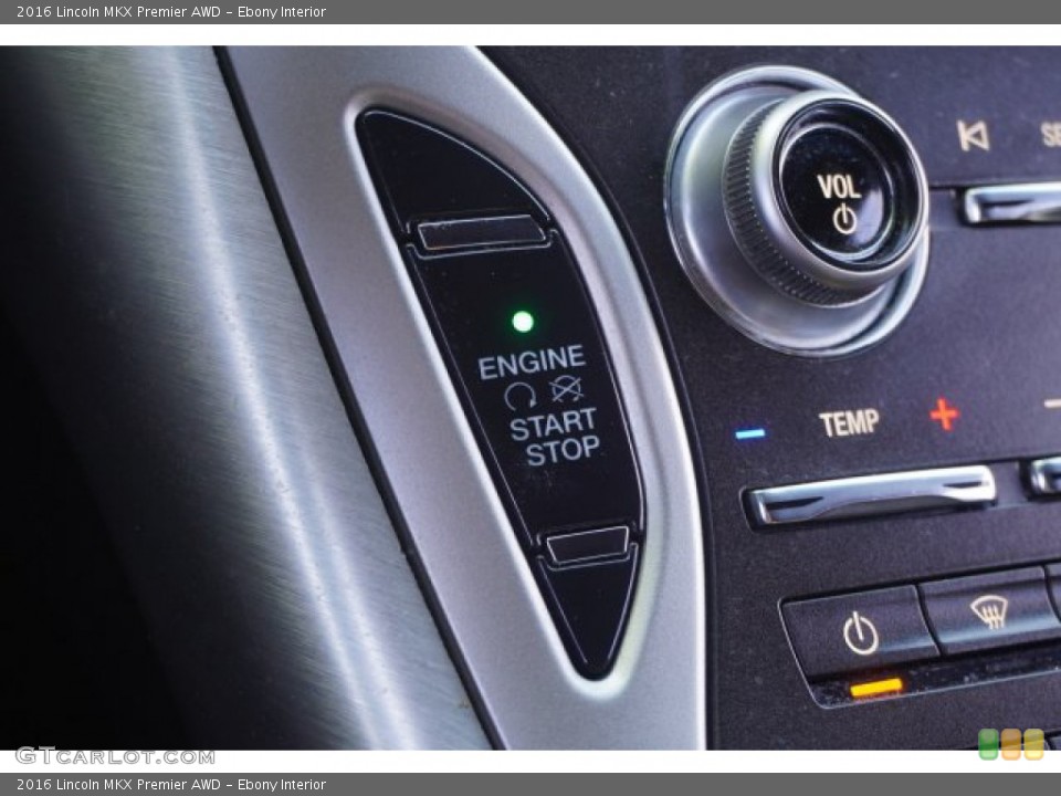 Ebony Interior Controls for the 2016 Lincoln MKX Premier AWD #138791250
