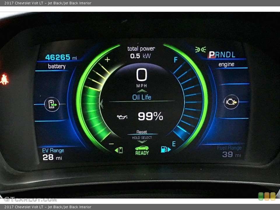 Jet Black/Jet Black Interior Gauges for the 2017 Chevrolet Volt LT #138792102