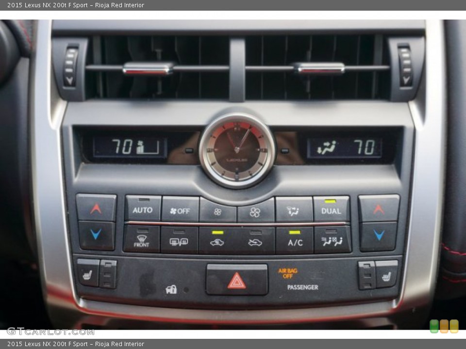 Rioja Red Interior Controls for the 2015 Lexus NX 200t F Sport #138792207