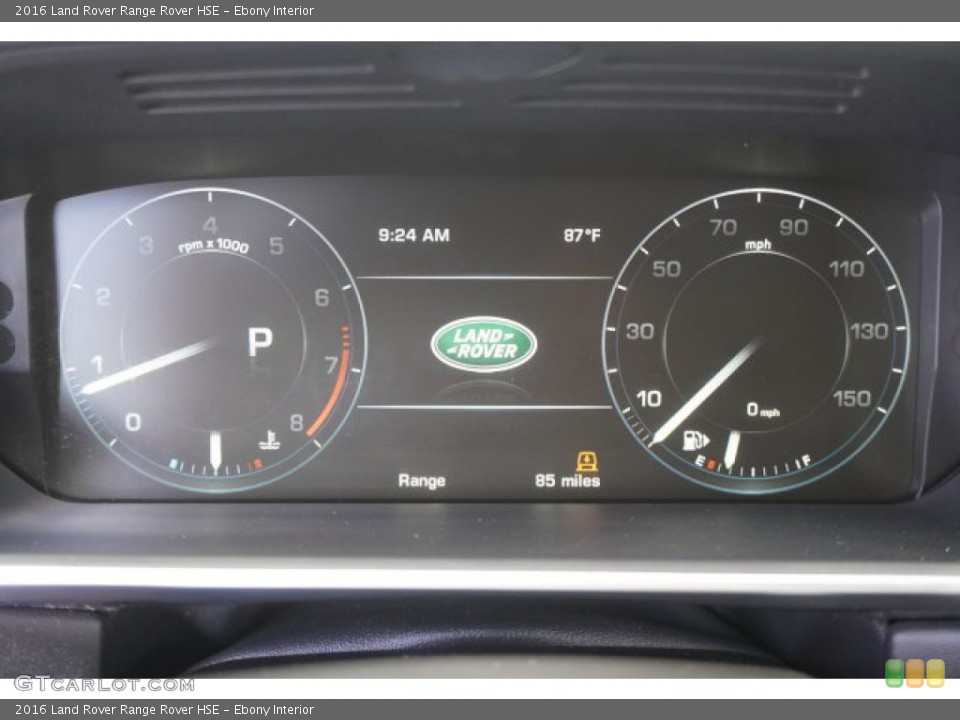Ebony Interior Gauges for the 2016 Land Rover Range Rover HSE #138792975