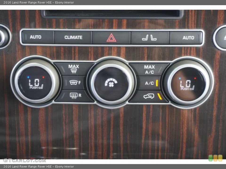 Ebony Interior Controls for the 2016 Land Rover Range Rover HSE #138792987