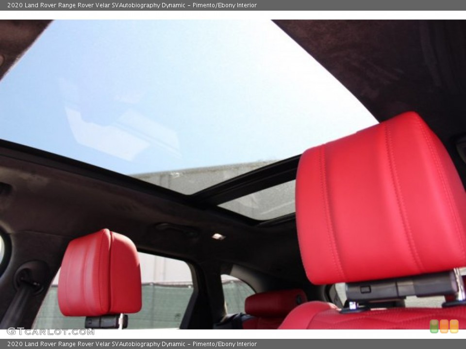 Pimento/Ebony Interior Sunroof for the 2020 Land Rover Range Rover Velar SVAutobiography Dynamic #138798690