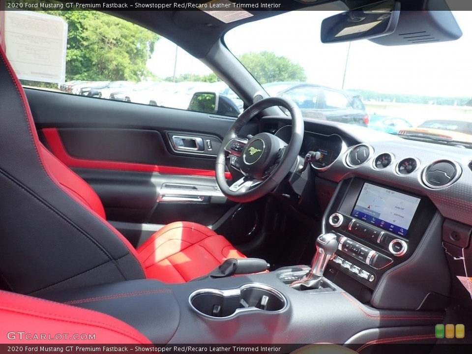 Showstopper Red/Recaro Leather Trimmed Interior Front Seat for the 2020 Ford Mustang GT Premium Fastback #138804353