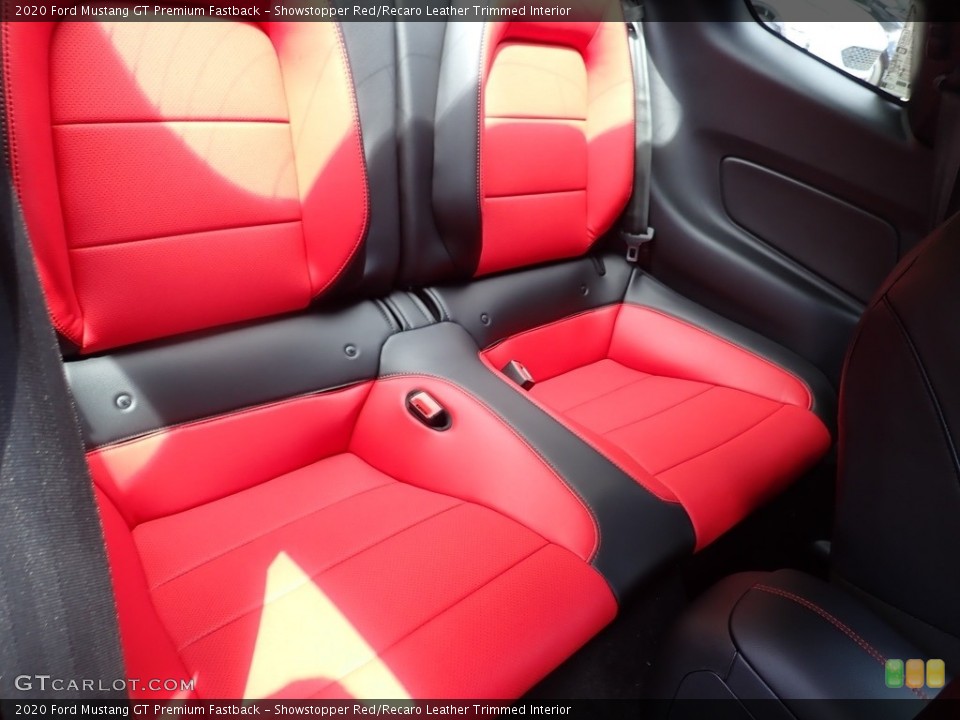 Showstopper Red/Recaro Leather Trimmed Interior Rear Seat for the 2020 Ford Mustang GT Premium Fastback #138804377