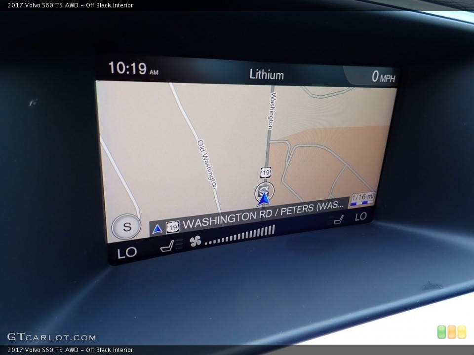 Off Black Interior Navigation for the 2017 Volvo S60 T5 AWD #138805520