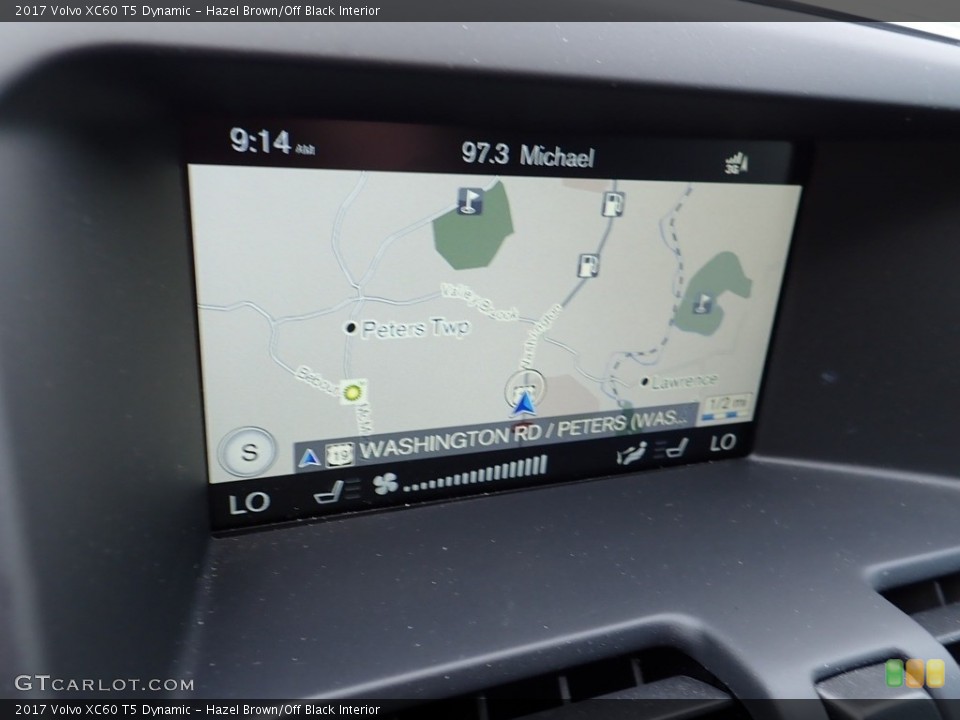 Hazel Brown/Off Black Interior Navigation for the 2017 Volvo XC60 T5 Dynamic #138806108