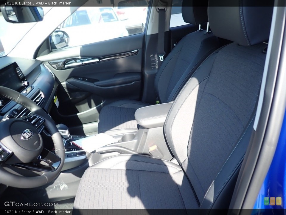 Black Interior Front Seat for the 2021 Kia Seltos S AWD #138807206
