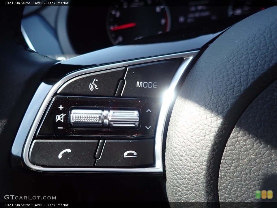 Black Interior Steering Wheel for the 2021 Kia Seltos S AWD #138807380