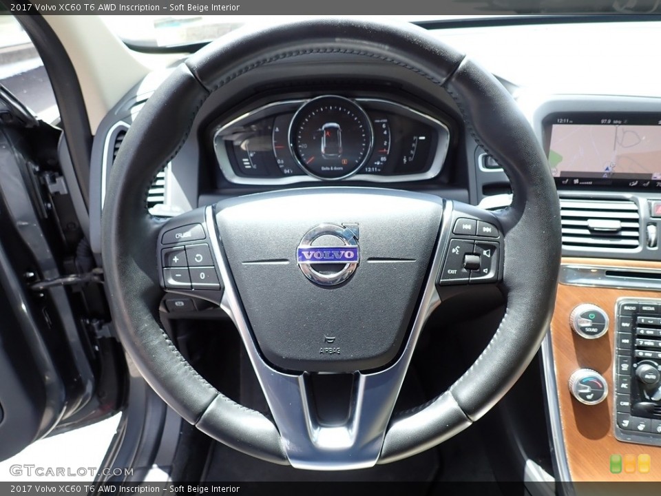Soft Beige Interior Steering Wheel for the 2017 Volvo XC60 T6 AWD Inscription #138808529