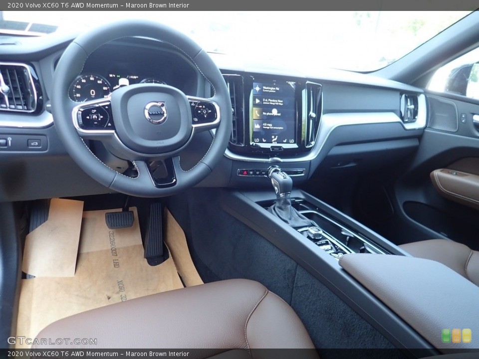 Maroon Brown Interior Photo for the 2020 Volvo XC60 T6 AWD Momentum #138813569