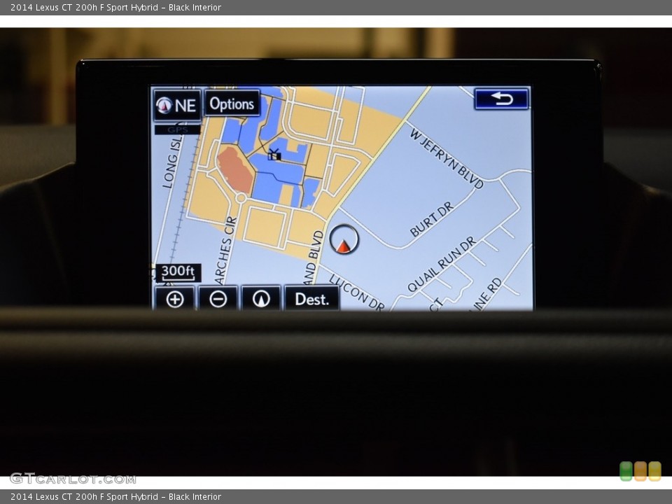 Black Interior Navigation for the 2014 Lexus CT 200h F Sport Hybrid #138814499