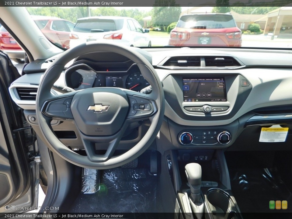Jet Black/Medium Ash Gray Interior Dashboard for the 2021 Chevrolet Trailblazer LS #138815725