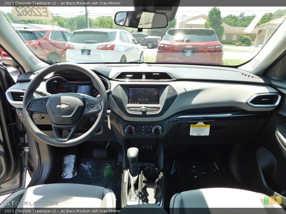 Jet Black/Medium Ash Gray Interior Dashboard for the 2021 Chevrolet Trailblazer LS #138815957