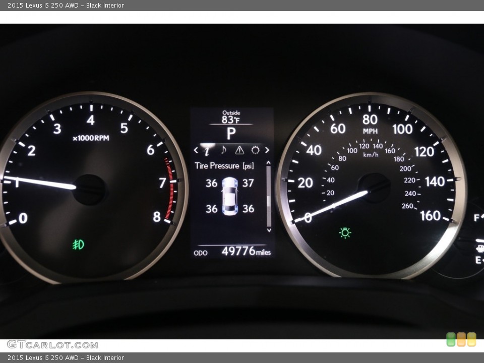 Black Interior Gauges for the 2015 Lexus IS 250 AWD #138820580