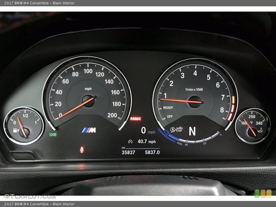 Black Interior Gauges for the 2017 BMW M4 Convertible #138839723