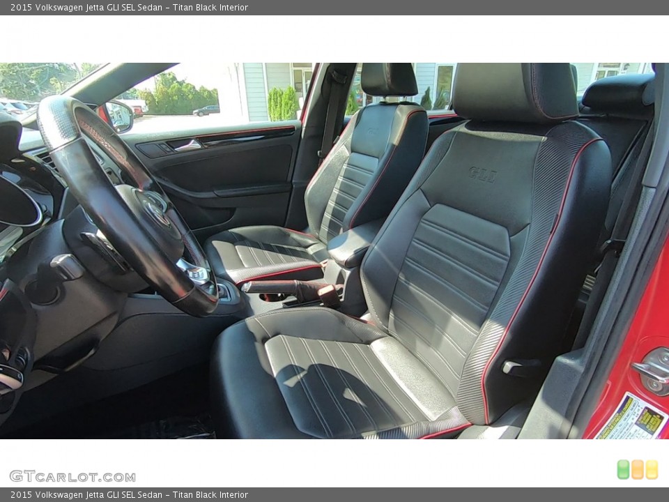 Titan Black Interior Front Seat for the 2015 Volkswagen Jetta GLI SEL Sedan #138839981