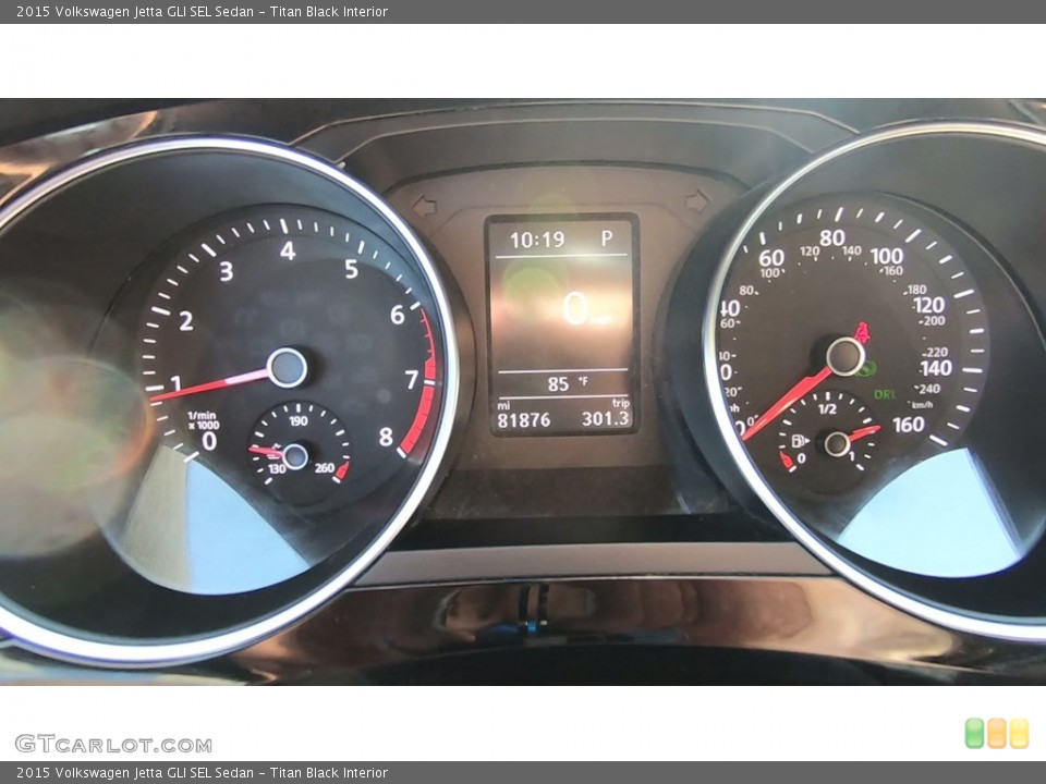 Titan Black Interior Gauges for the 2015 Volkswagen Jetta GLI SEL Sedan #138840023