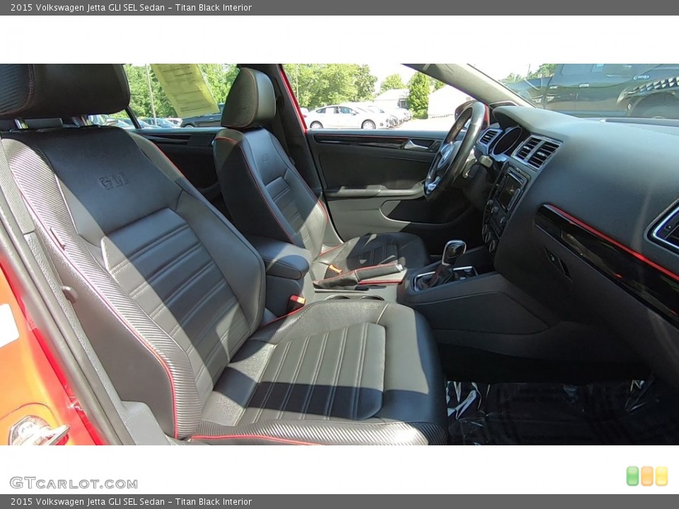 Titan Black Interior Front Seat for the 2015 Volkswagen Jetta GLI SEL Sedan #138840287