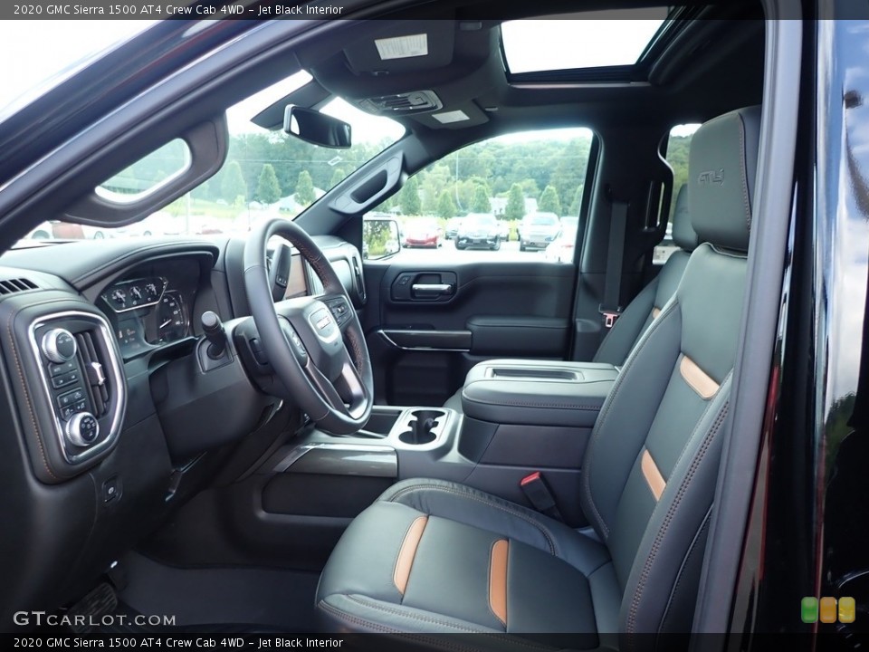 Jet Black Interior Front Seat for the 2020 GMC Sierra 1500 AT4 Crew Cab 4WD #138841152