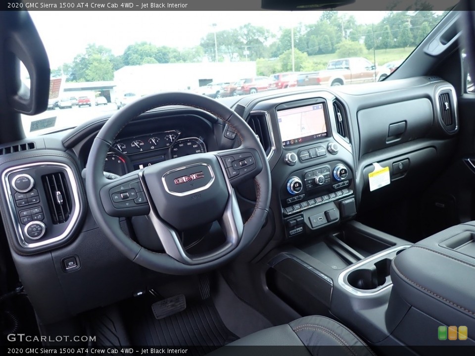 Jet Black Interior Dashboard for the 2020 GMC Sierra 1500 AT4 Crew Cab 4WD #138841223